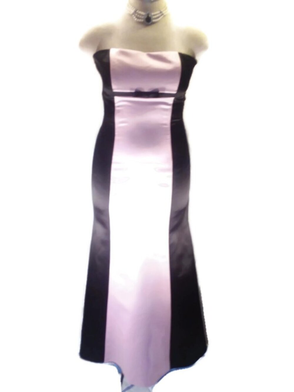 Vintage Womens JESSICA McCLINTOCK Mermaid Dress Black & Pink Prom Party Sz 13/14